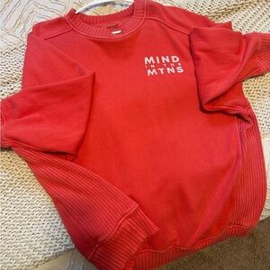 Aerie Red “Mind in the Mtns” Sweatshirt